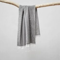 Mediterranean Guest Towel By Coyuchi -Household Furnishing Store mediterranean towel shadow hanging