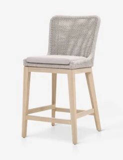 Household Furnishing Store -Household Furnishing Store mesh outdoor counter stool taupe white gray teak 1 02