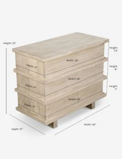 Corliss 3-Drawer Dresser, White Wash -Household Furnishing Store ow280 s 11 lg 1