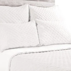 Hampton Quilted Sham By Pom Pom At Home 22 Hampton Quilted Sham By Pom Pom At Home -Household Furnishing Store pom pom at home hampton sham white 1
