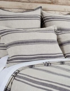 Jackson Linen Duvet By Pom Pom At Home 19 Jackson Linen Duvet By Pom Pom At Home -Household Furnishing Store pom pom at home jackson duvet flax and midnight 1 1