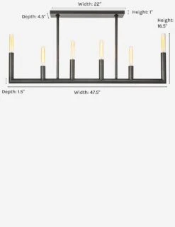 Wolfe Linear Chandelier By Regina Andrew By Regina Andrew -Household Furnishing Store regina andrew wolfe linear chandelier oil rubbed bronze