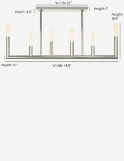 Wolfe Linear Chandelier By Regina Andrew By Regina Andrew -Household Furnishing Store regina andrew wolfe linear chandelier polished nickel